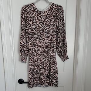 Parker Animal Print Long Sleeve Dress